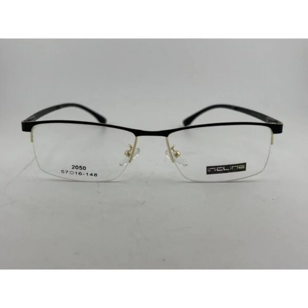 INCLINE - 2050 57-16-148 C4 Black & Gold Half Rim Eyeglass Frames - Picture 2 of 8